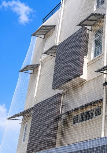 Building Covering Safety Nets